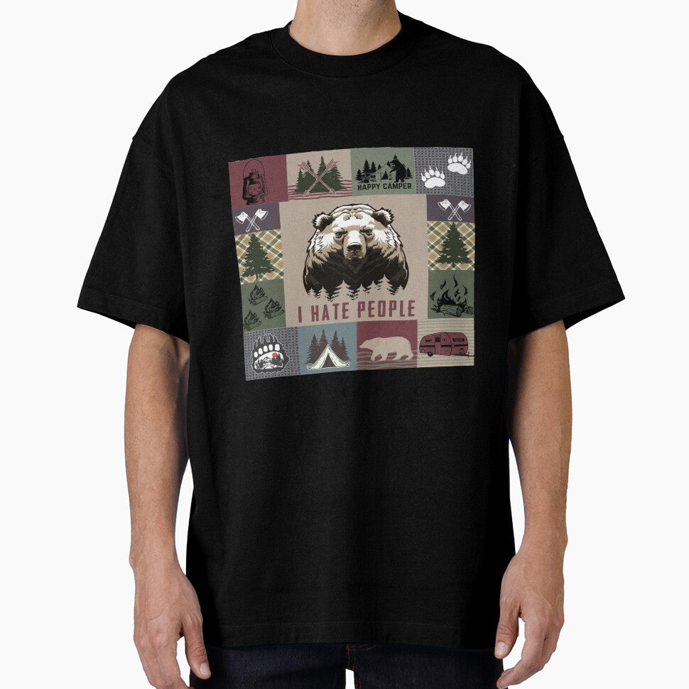 Camping Bear I Hate People by AverilArt