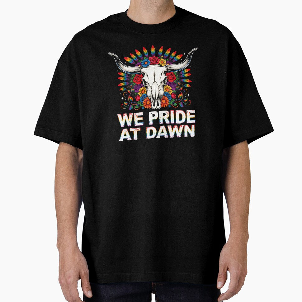 We Pride At Dawn Retro Cowgirl Rainbow Equality Design by Redgiant87x