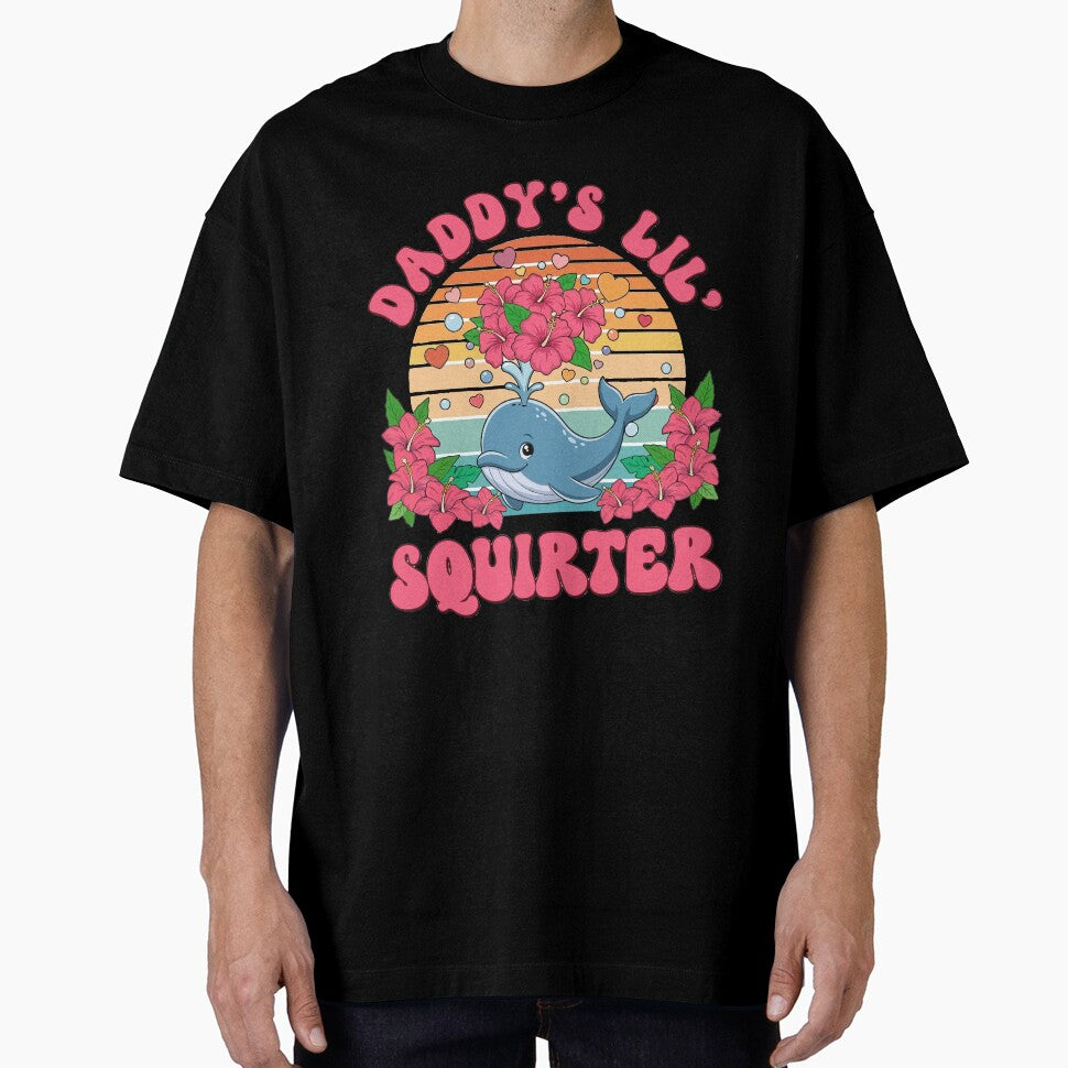 Inappropriate Funny Daddy's Lil Squirter Embarrassing Women T-Shirt by stmpdwrld