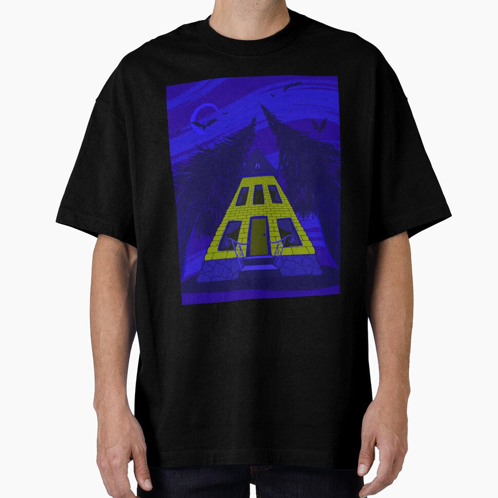 Yellow Haunted House Spooky Vibes Midnight Haunting by ArtByPRKR