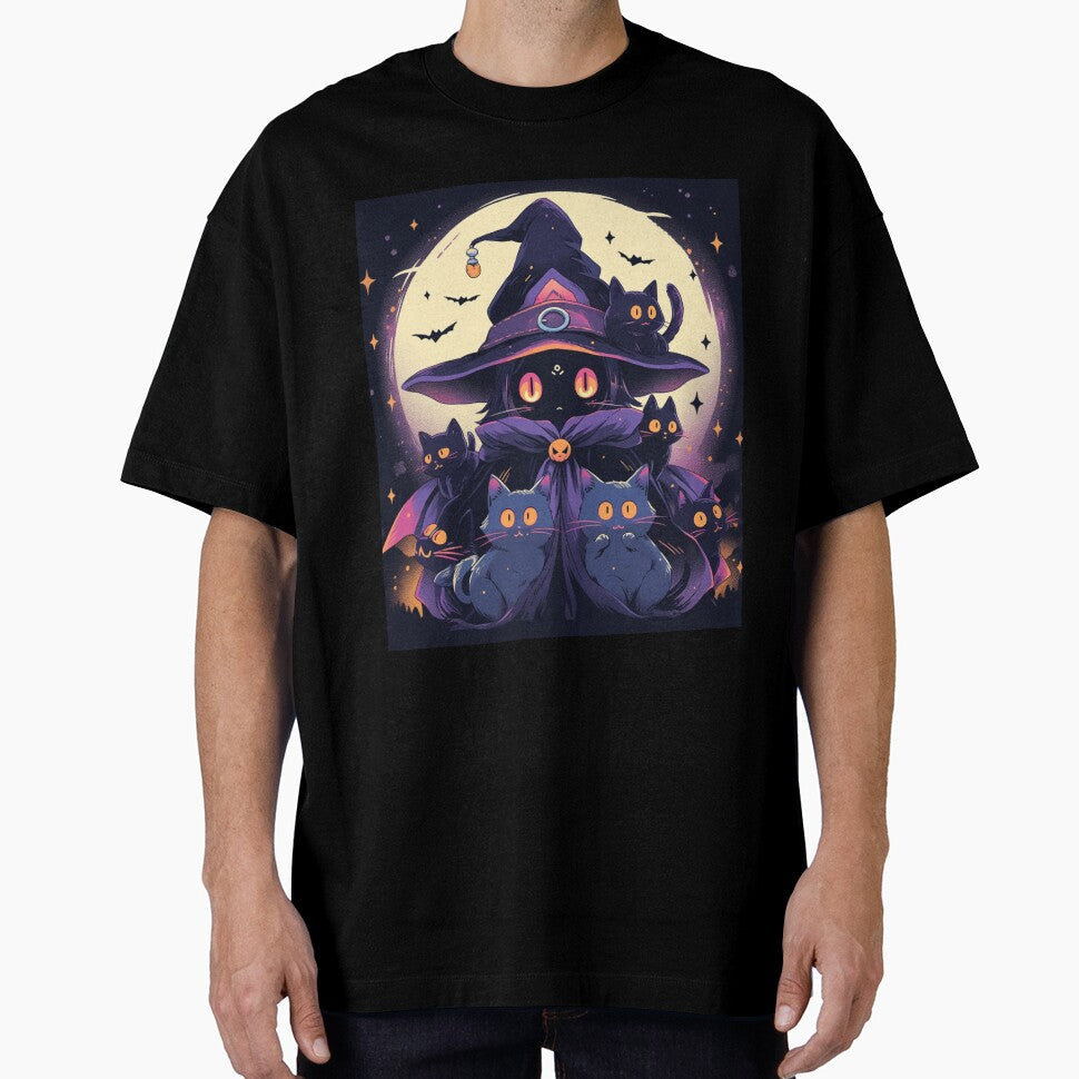 Cute Cat Wizard surround with Black Cats by Shinnrai