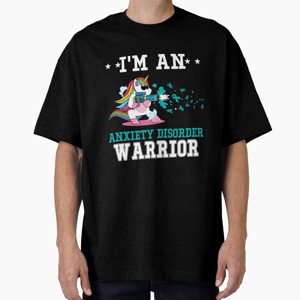 Funny Unicorn I'm An Anxiety Disorder Warrior by heppenp