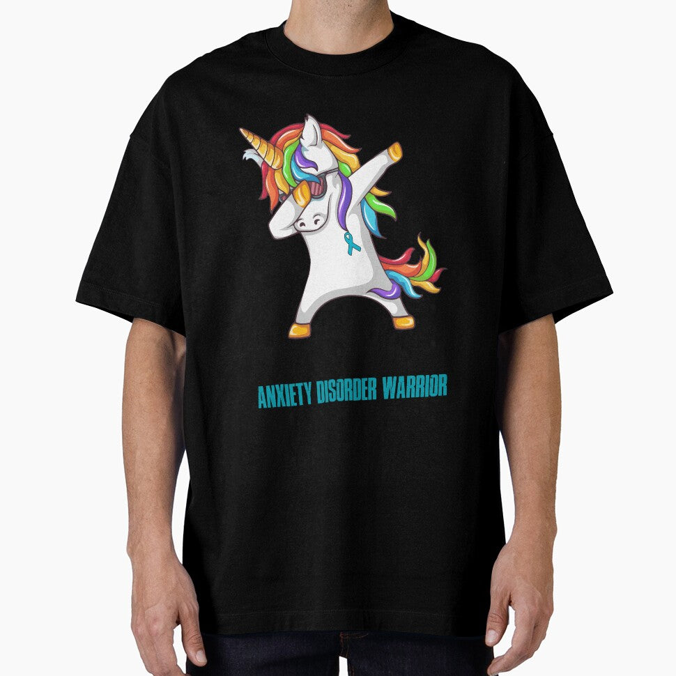 Anxiety Disorder Awareness - Unicorn Anxiety Disorder Warrior Ribbon UNBREAKABLE by Fernandezf