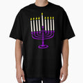purple menorah hanukkah by Gossip Rag