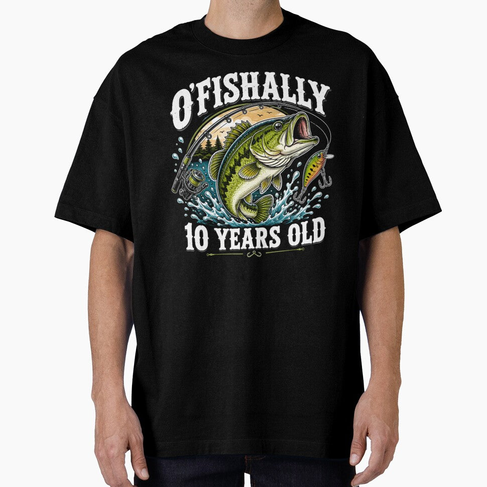 10 Years Old Bass Fishing Vintage Fisherman Design by Artbyrome