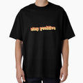 Stay positive yellow graphic text by Nowruz