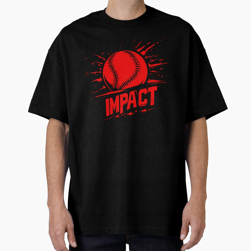 Baseball "Impact" tee red by Zen Lael