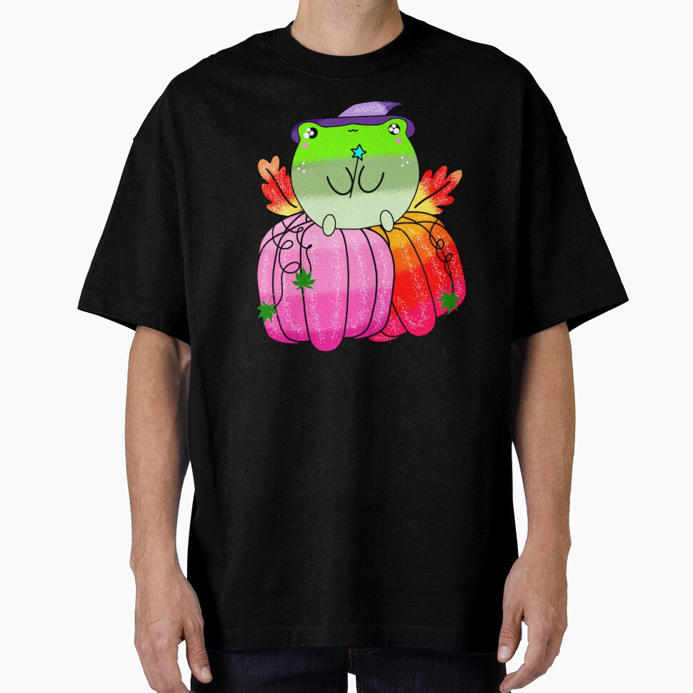 Kawaaii adorable Coolest pumpkin patch halloween frog by Quacktails