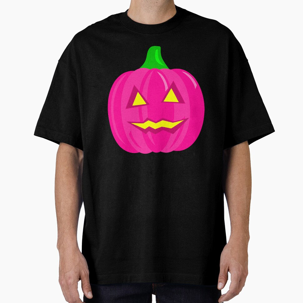 creepy halloween pumpkin pink by Gossip Rag