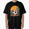 Soccer Ball in Desert - Agave & Cactus  Art by HappySproutArt
