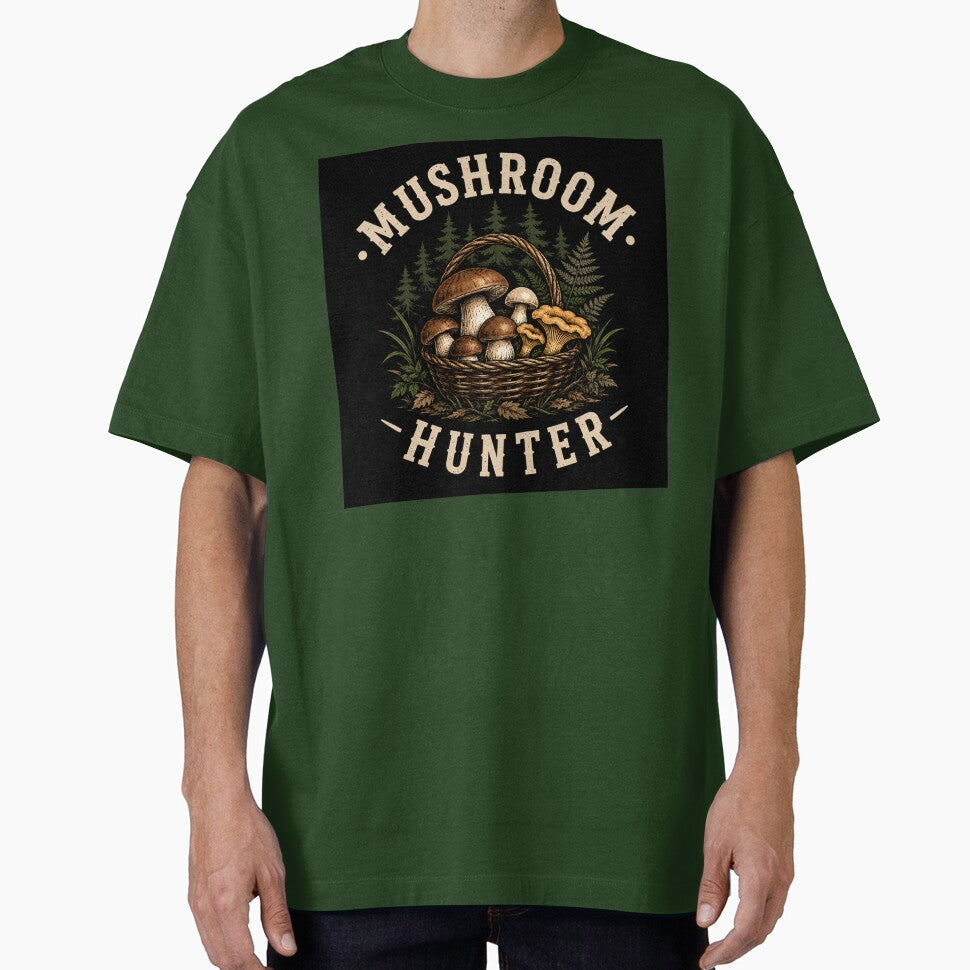 Mushroom hunter in the forest. by Giewont