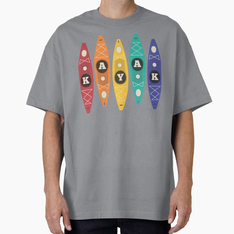 Simple Geometric Kayak Color Palette for Kayakers by Happy Puppy Print On Demand