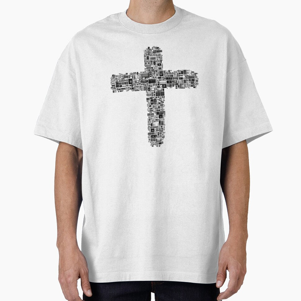 Digital Faith – Cross Made of Keyboard Keys by Alphakenon