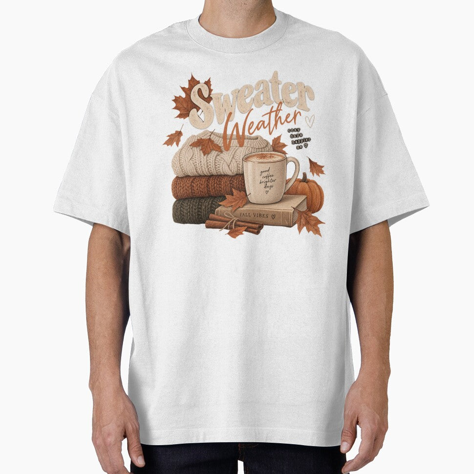 Sweater Weather Cozy Fall – Autumn Coffee & Knit Aesthetic Design by 1DreamerShop