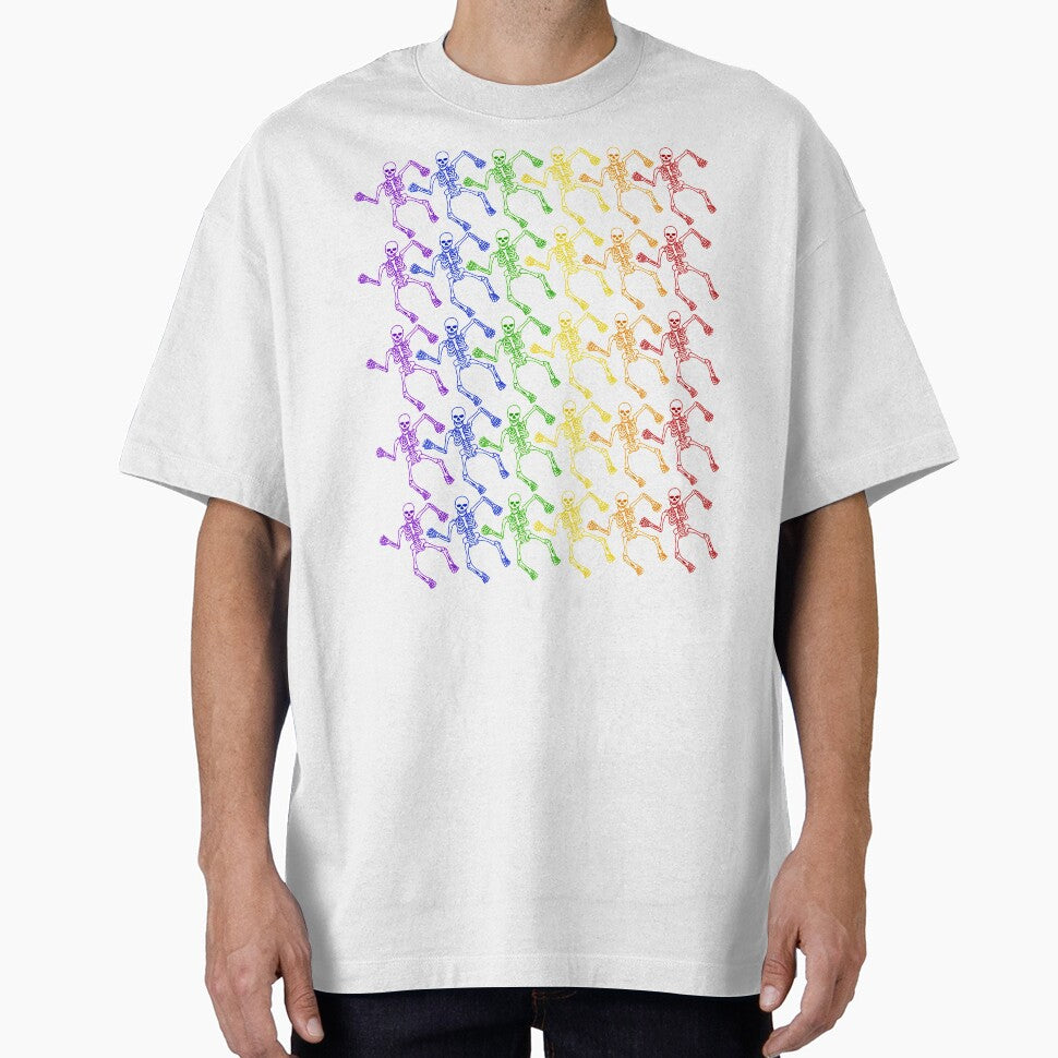 Dancing  Rainbow Skeletons by Unhinged Heather