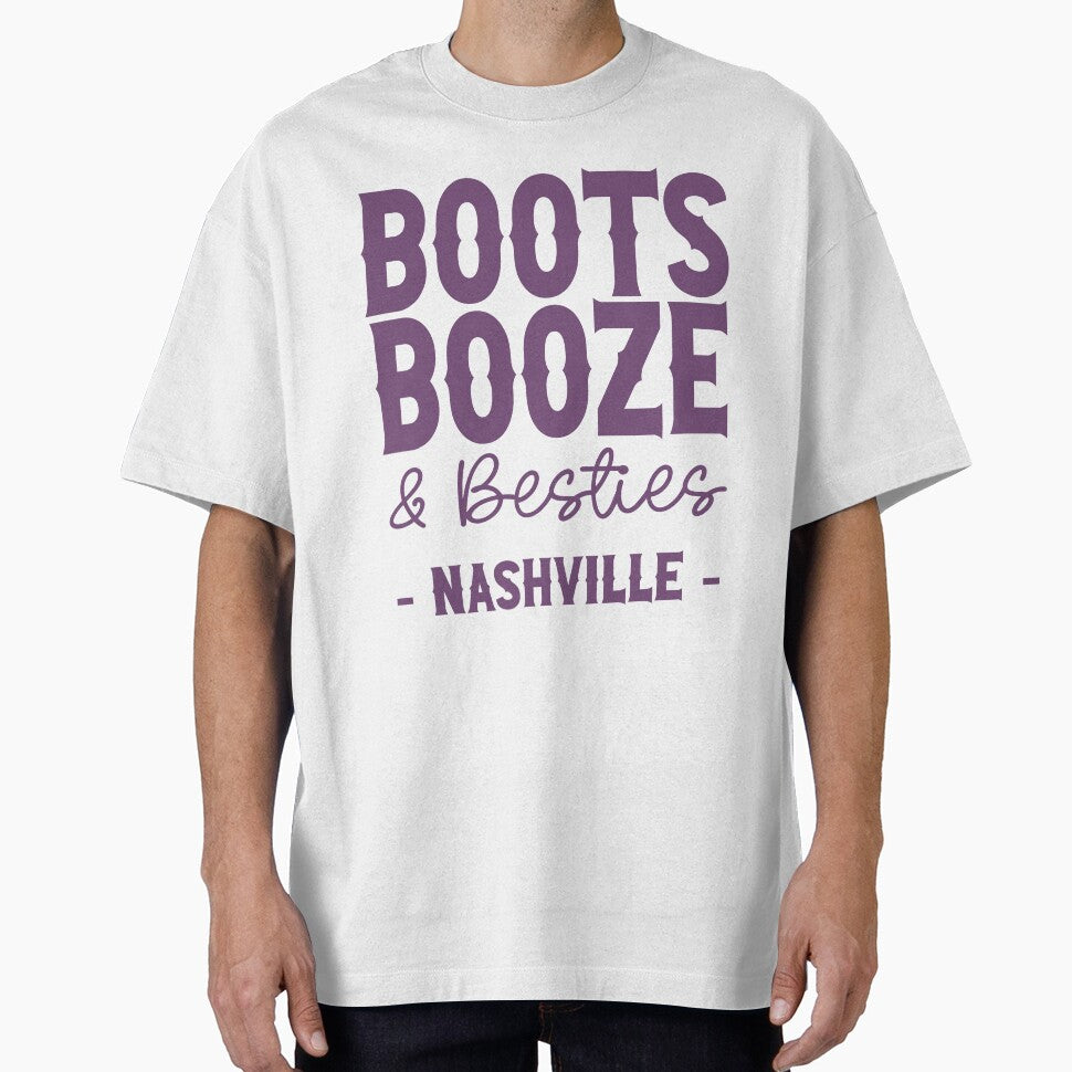 Nashville Bachelorette Party Lavender Boots Booze and Besties Country Western Design by mysticblvd