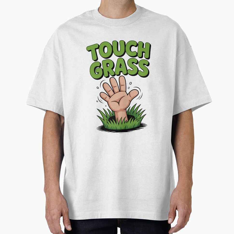 Funny Cartoonish Gift For Nerds Go Touch Grass by MonkiFlipp