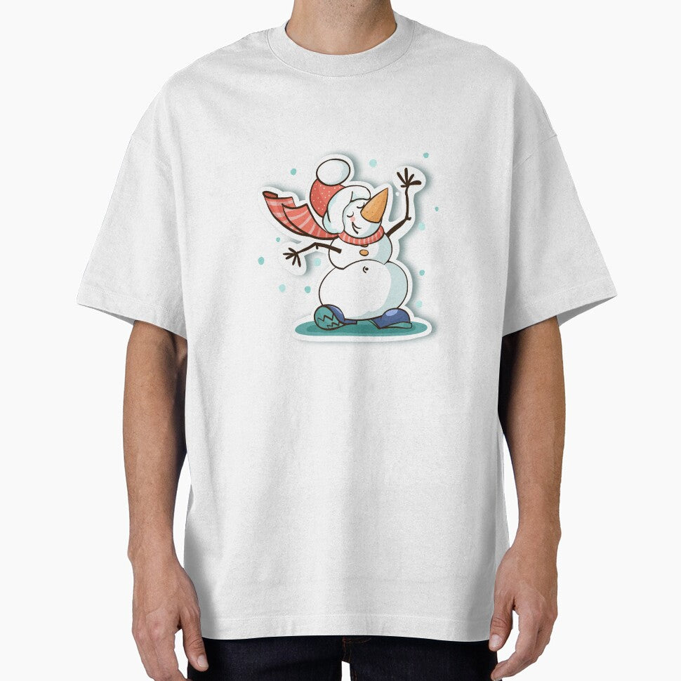 Dancing snowman in a hat and scarf by VaskanianArt