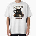 Midnight Cafe Cat Vintage Halloween Label Halloween by RoyesButler