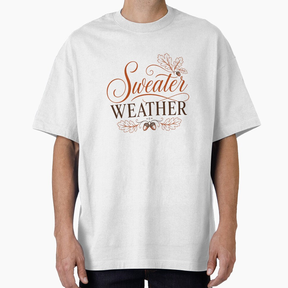 Sweater Weather Autumn Calligraphy Quote by OlesiaCraft