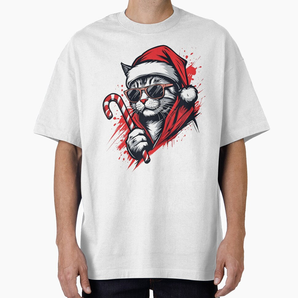 Cool Christmas Cat – Santa Kitty with Candy Cane by Activity01