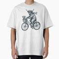 Vintage Highland Cow Riding Bike Bicycle Cycling Animal Lover by DoodleTortle