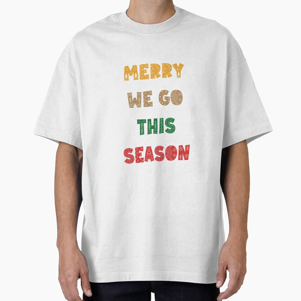 Merry We Go, Merry Christmas, Christmas, Holiday Season, Retro by Magic Love Art Print