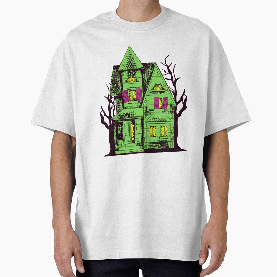 Haunted House in neon colors by emotionpotion