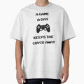 Gamer nutrition facts: A game a day keeps the COVID away funny retro gamer slogan by Deegital18