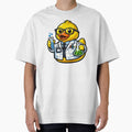 Funny Scientist Rubber Duck Cartoon Lab Scientist Duck by BROHLine Studio
