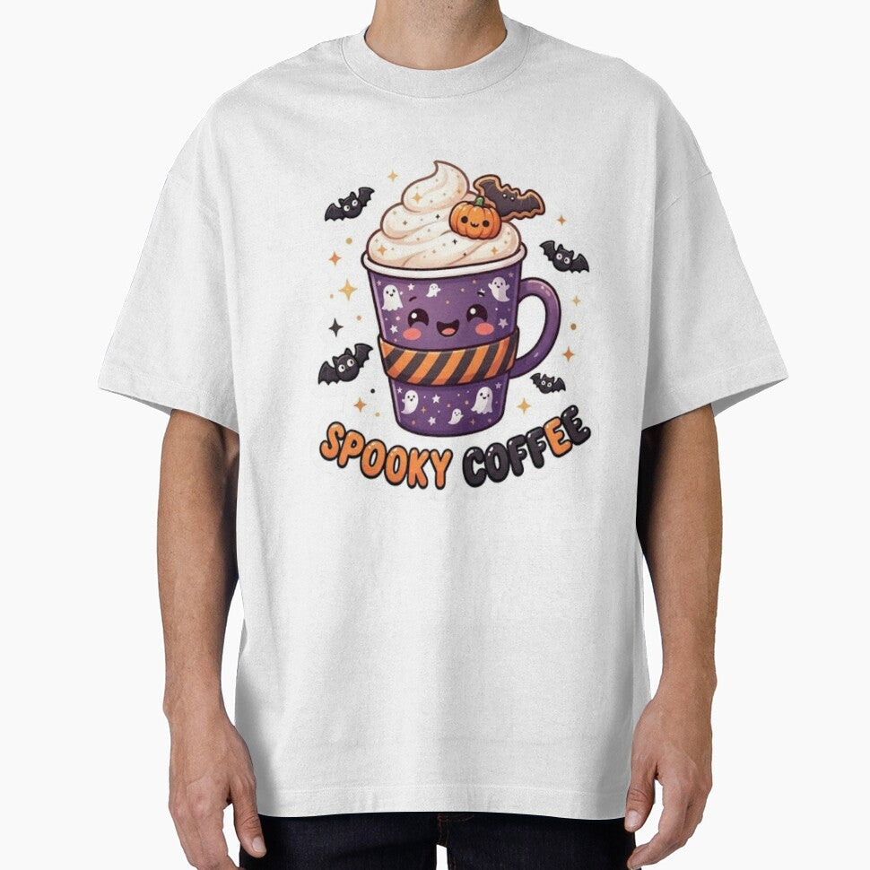 Spooky Coffee Halloween Sticker – Cute Coffee Cup by lailakhalaf