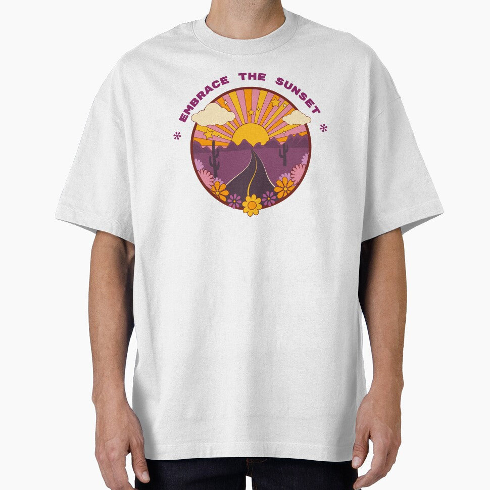 Embrace the Sunset | Retro Vintage Summer Travel Sunsets Lover by lildoodleshirts