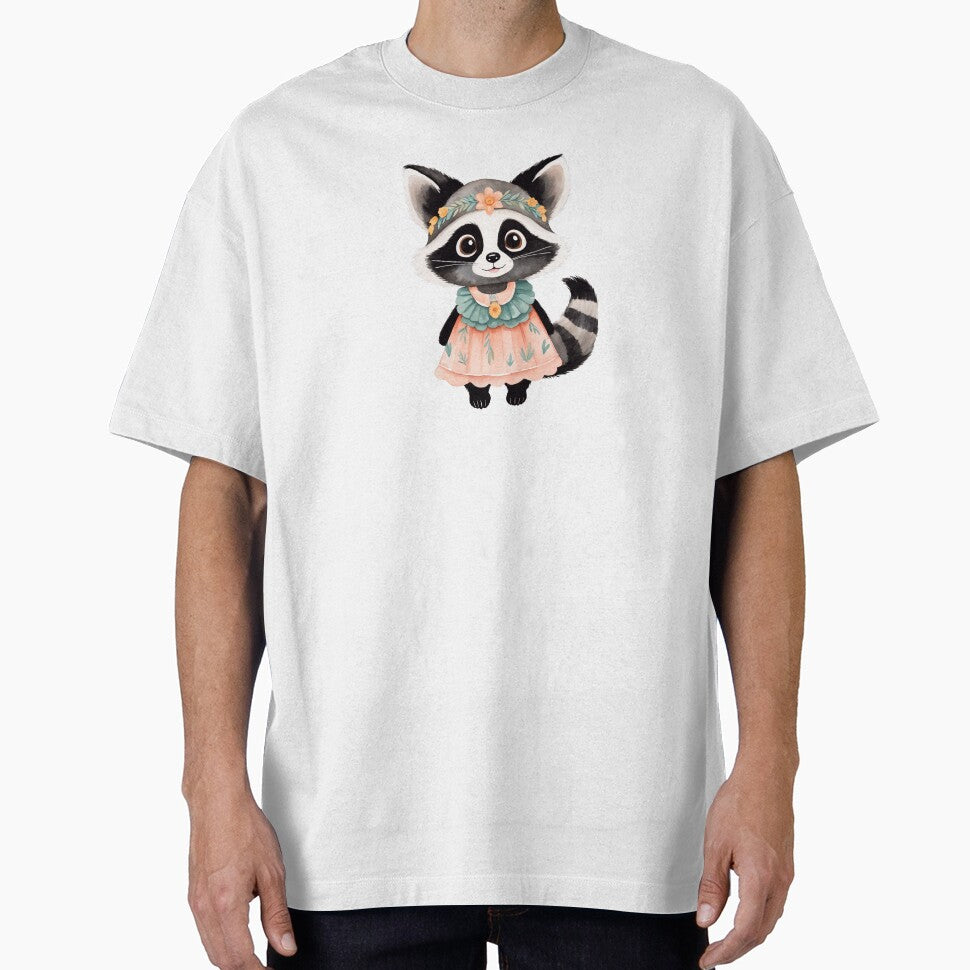 Dreamy Watercolor Raccoon Fashion by Victoria Riabov