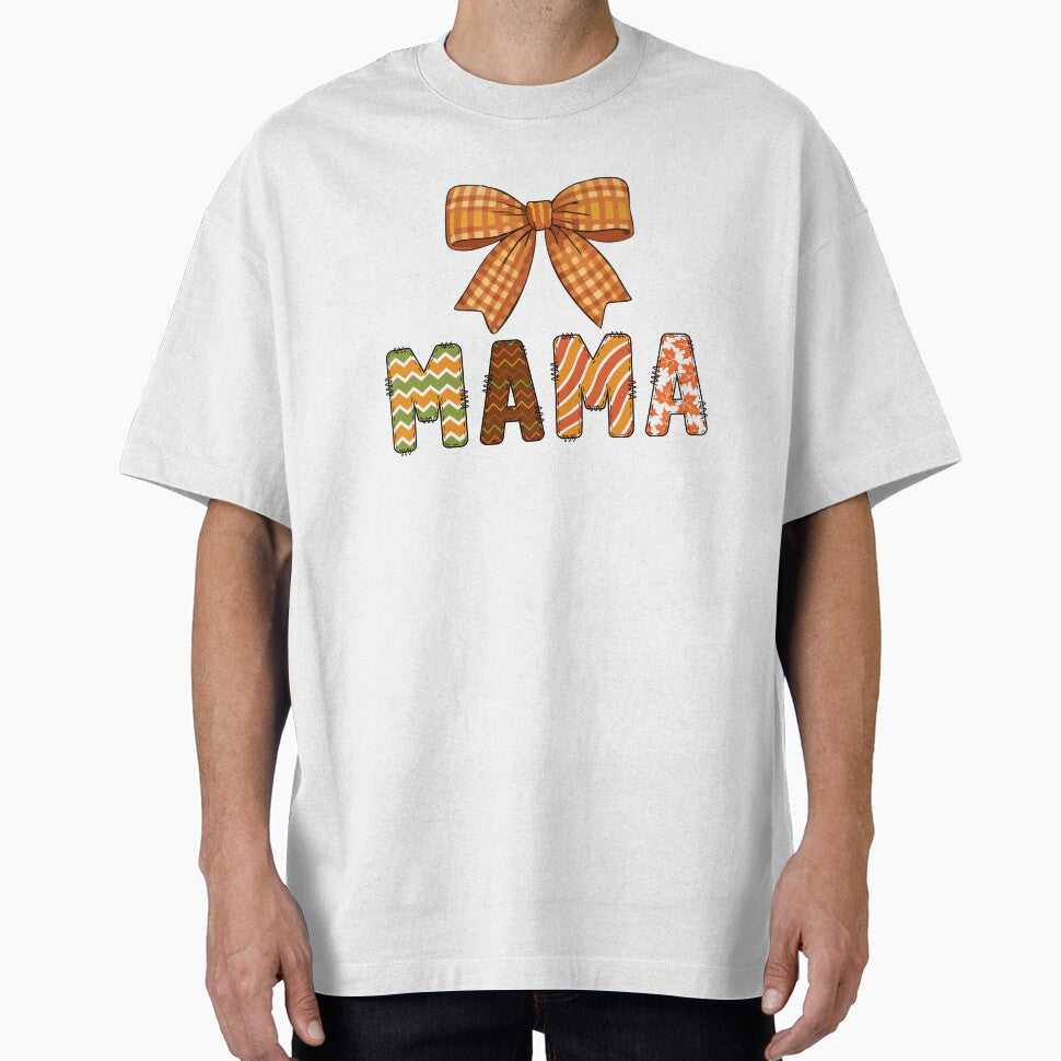 Mama Bow Typography Cute Pattern Lettering Fall Pattern Style by MuniraWearify
