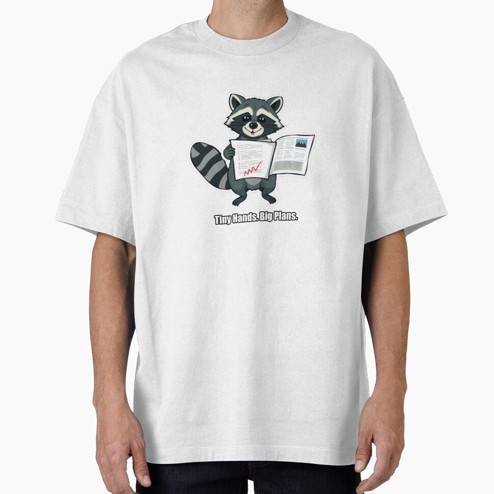 Raccoon - Tiny Hands Big Plans - Funny Raccoon Gift by pawdrops