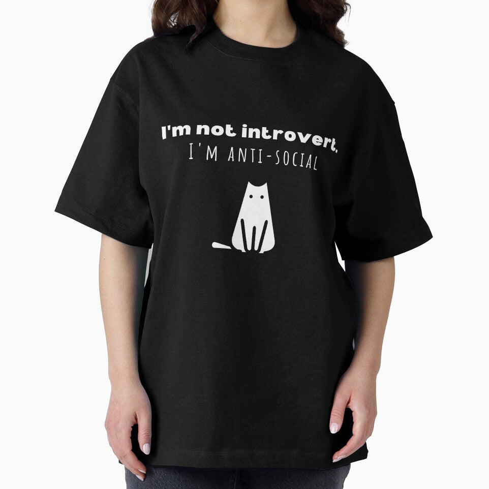 I'm Not Introvert. I'm Anti Social (white design for dark background) by PuTaTeeShop