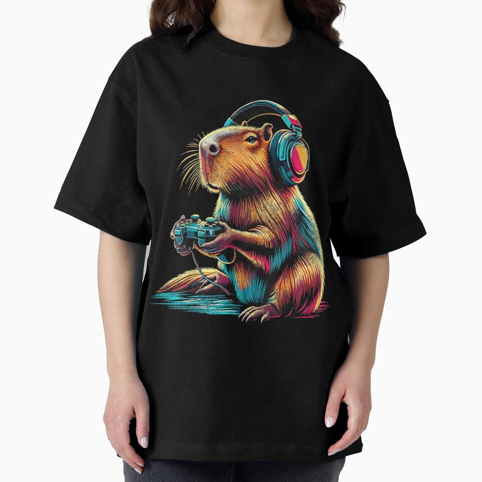 Capybara Funny Video Games Capybara Art for Men Women Kids , Capybara Gift Lover by DZIRI NAJAT