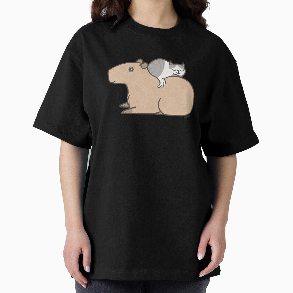 Capybara with Kitty Cat Friend by huntergentry