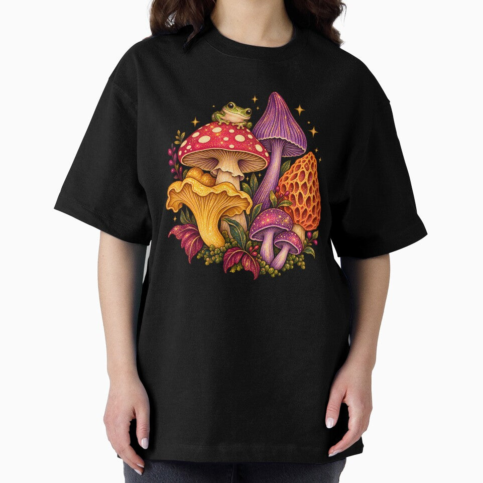 Enchanted Mushroom Garden | Whimsical Frog Fungi by AmiGraph