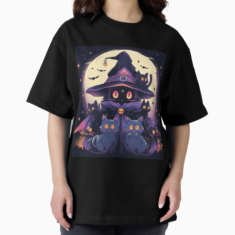 Cute Cat Wizard surround with Black Cats by Shinnrai