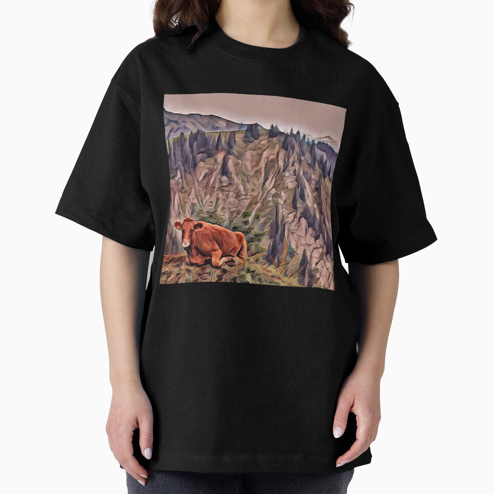 Brown Farm cow in the mountains by FarmsteadAcers