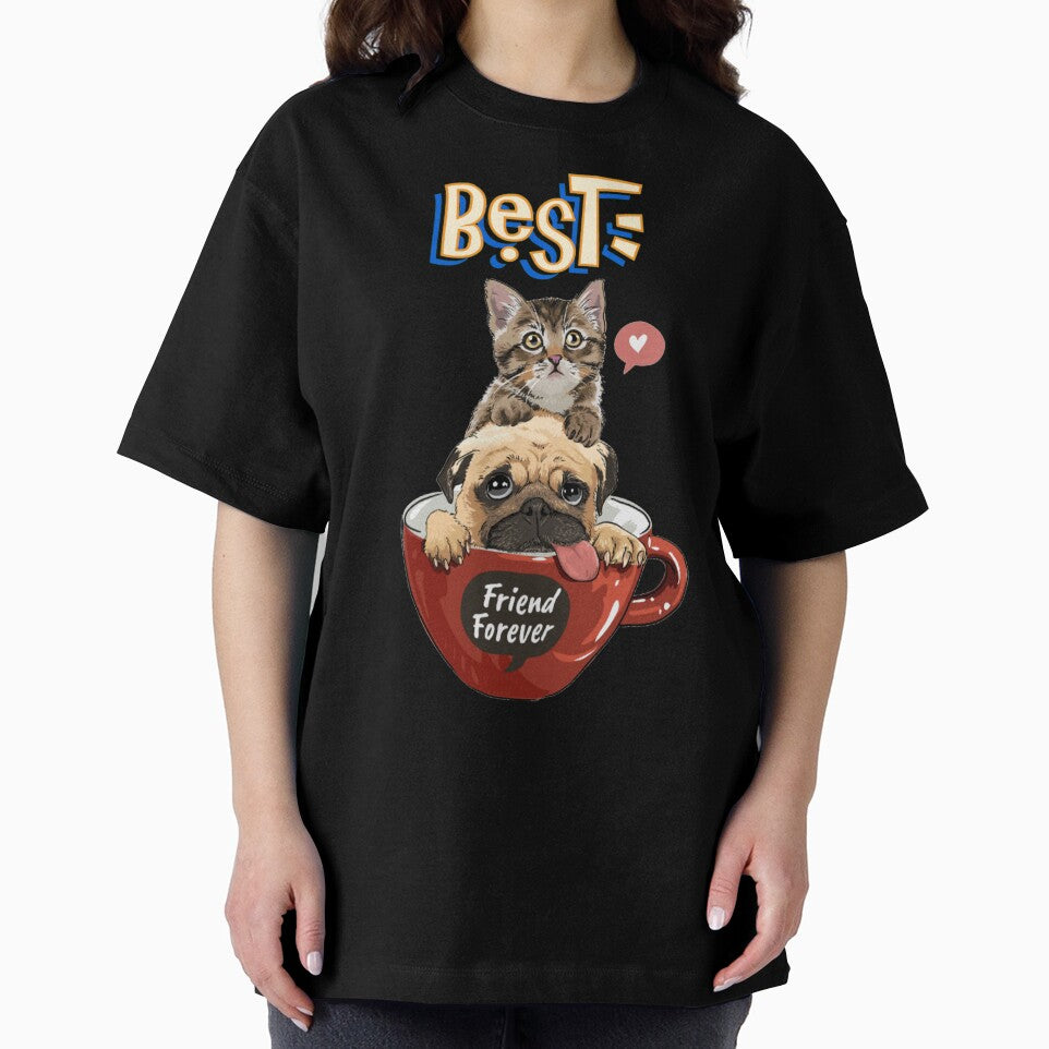 Best Friend Forever Baby Bulldog And Kitten In A Cup by darknessjeff86