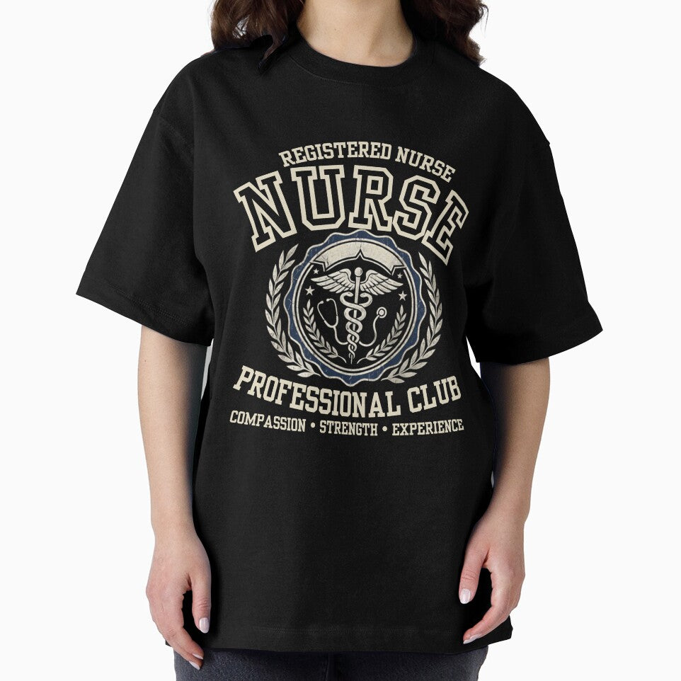 Registered Nurse Shirt, Vintage Varsity Nurse Professional Club Design, RN Gift by VibeTherapyArt