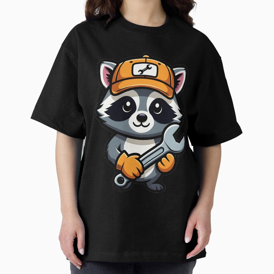 Raccoon Mechanic with Orange Cap by Clauxel