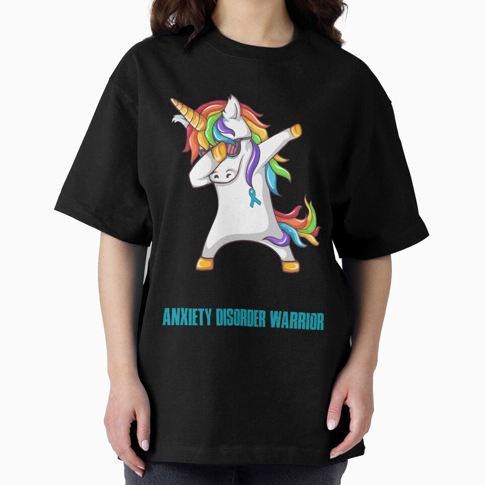Anxiety Disorder Awareness - Unicorn Anxiety Disorder Warrior Ribbon UNBREAKABLE by Fernandezf