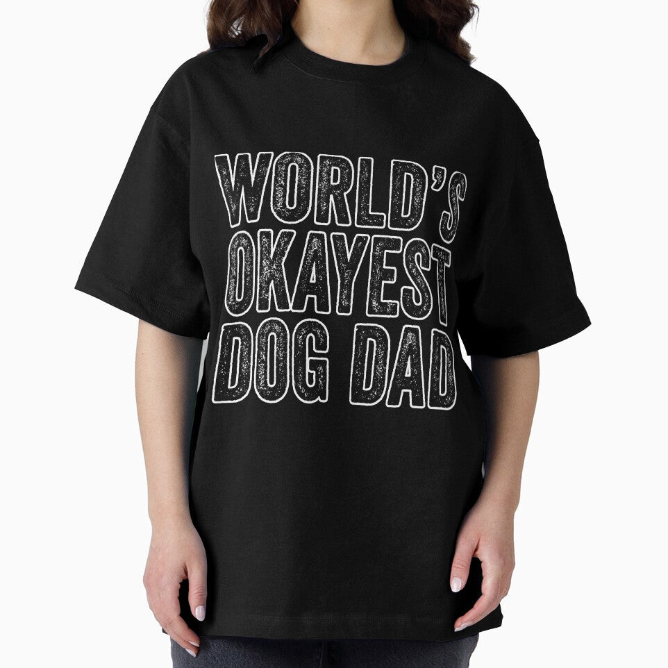 Worlds Okayest Dog Dad Puppy Retro by carpe9572