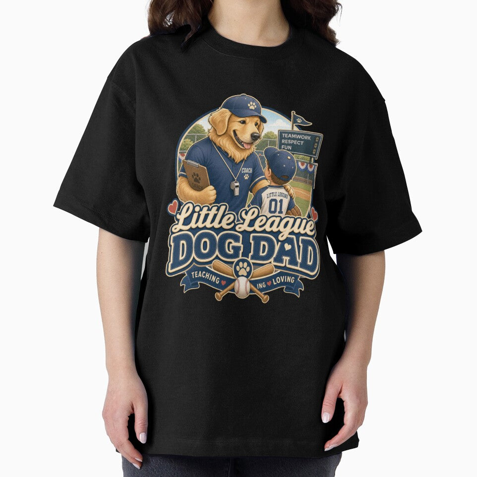 Little League Golden Retriever Dog Dad Coaching Kawaii T-Shirt by Ashley critters