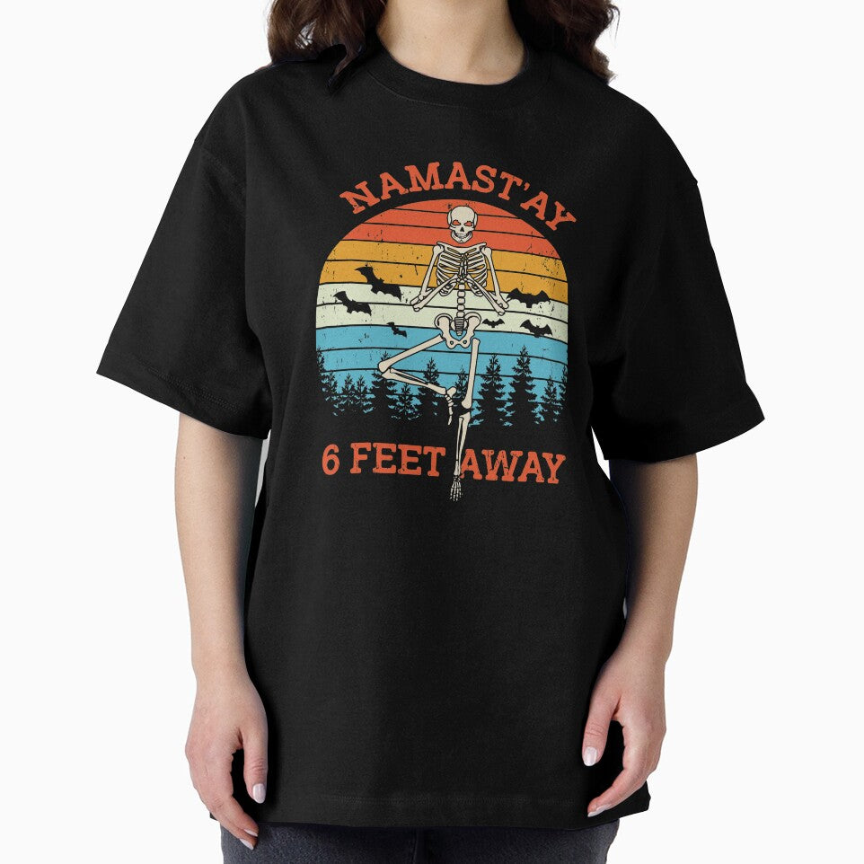 Namast'ay 6 feet away funny gift for yoga lovers by BRtisticDesigns