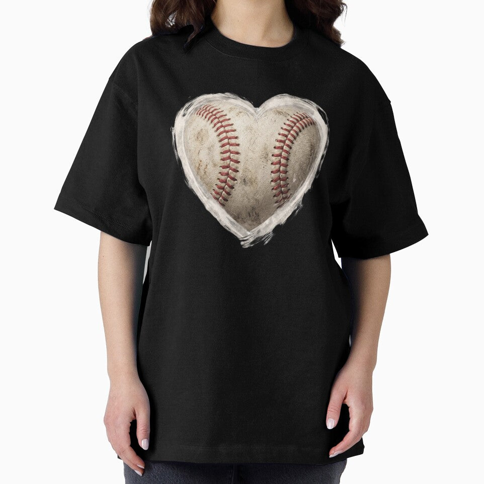 Vintage Baseball Heart Game Day Sports by dudelinart