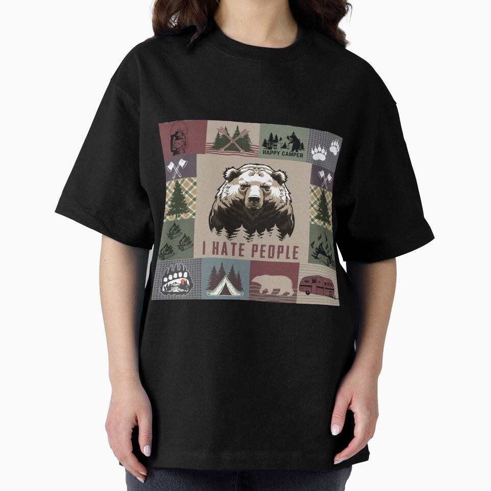 Camping Bear I Hate People by AverilArt
